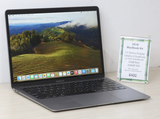 2018 MacBook Pro- 13" Screen, 1.6GHz i5, 16GB Ram, 256GB SSD