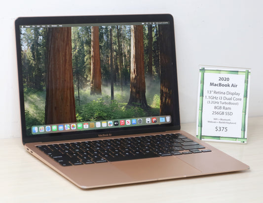 2020 MacBook Air - 13" Retina Display, 1.1Ghz i3, 8GB Ram, 256GB SSD