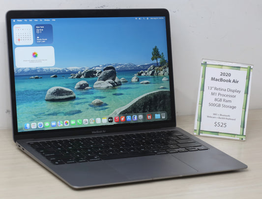 2020 MacBook Air - 13" Retina Display, M1 Processor, 8GB, 500GB Storage