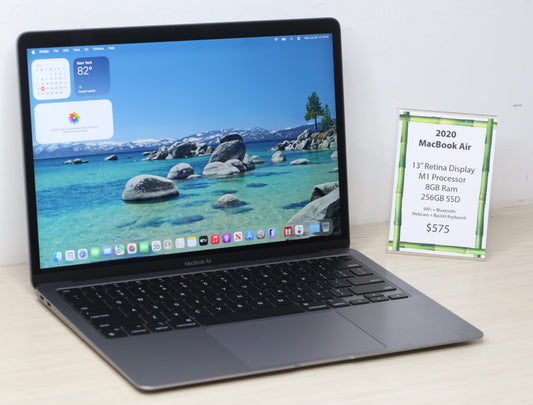 2020 MacBook Air -  13" Retina Display, M1 Processor, 8GB Ram, 256GB Storage