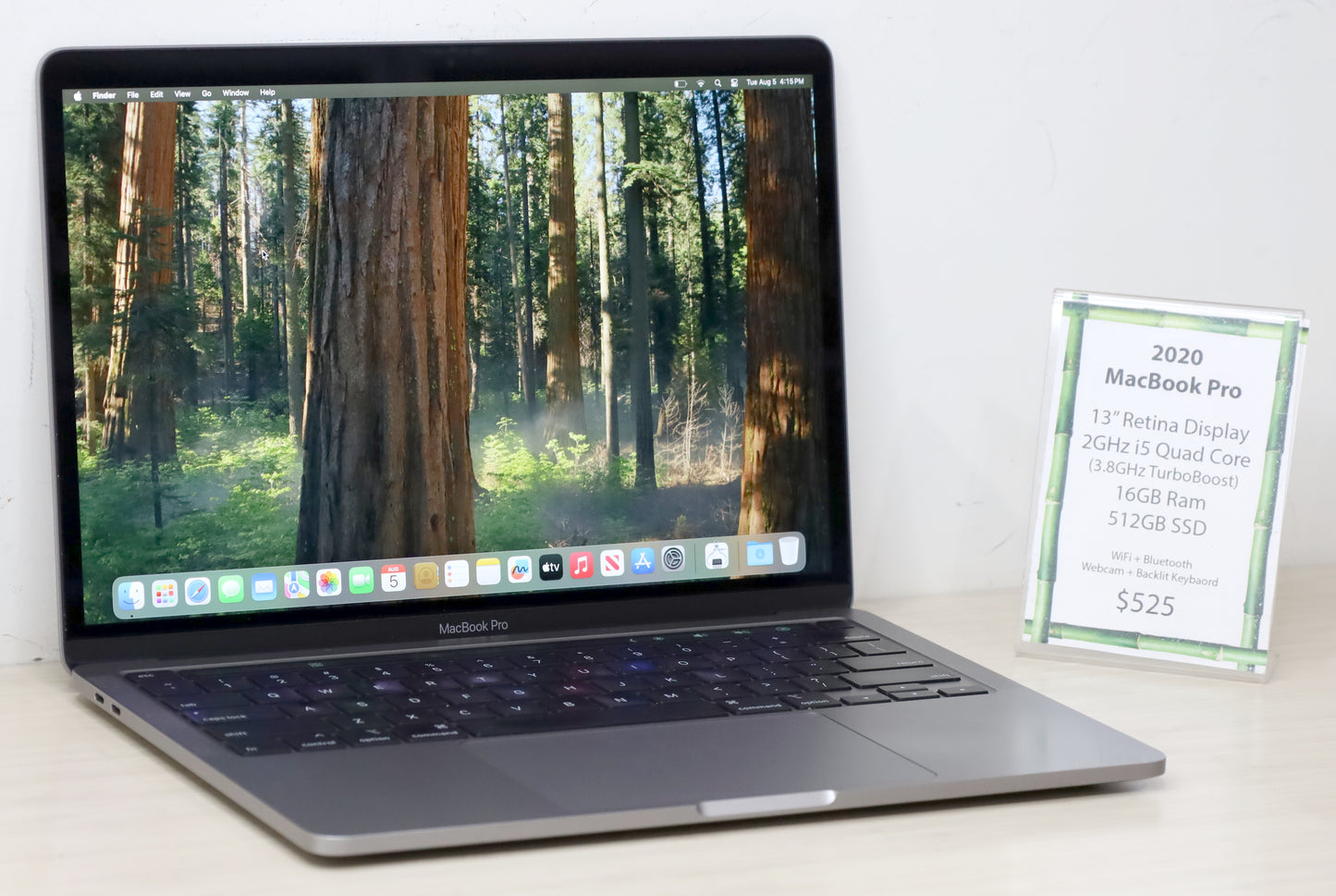 2020 MacBook Pro- 13" Screen, 2GHz i5, 16GB Ram, 512GB SSD