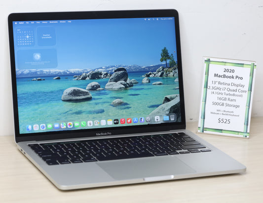 2020 MacBook Pro - 13" Retina Display, 2.3GHz i7, 16GB Ram, 500GB Storage