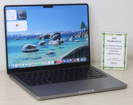 2021 MacBook Pro - 14" Retina Display, M1 Pro Processor, 16GB Ram, 500GB Storage