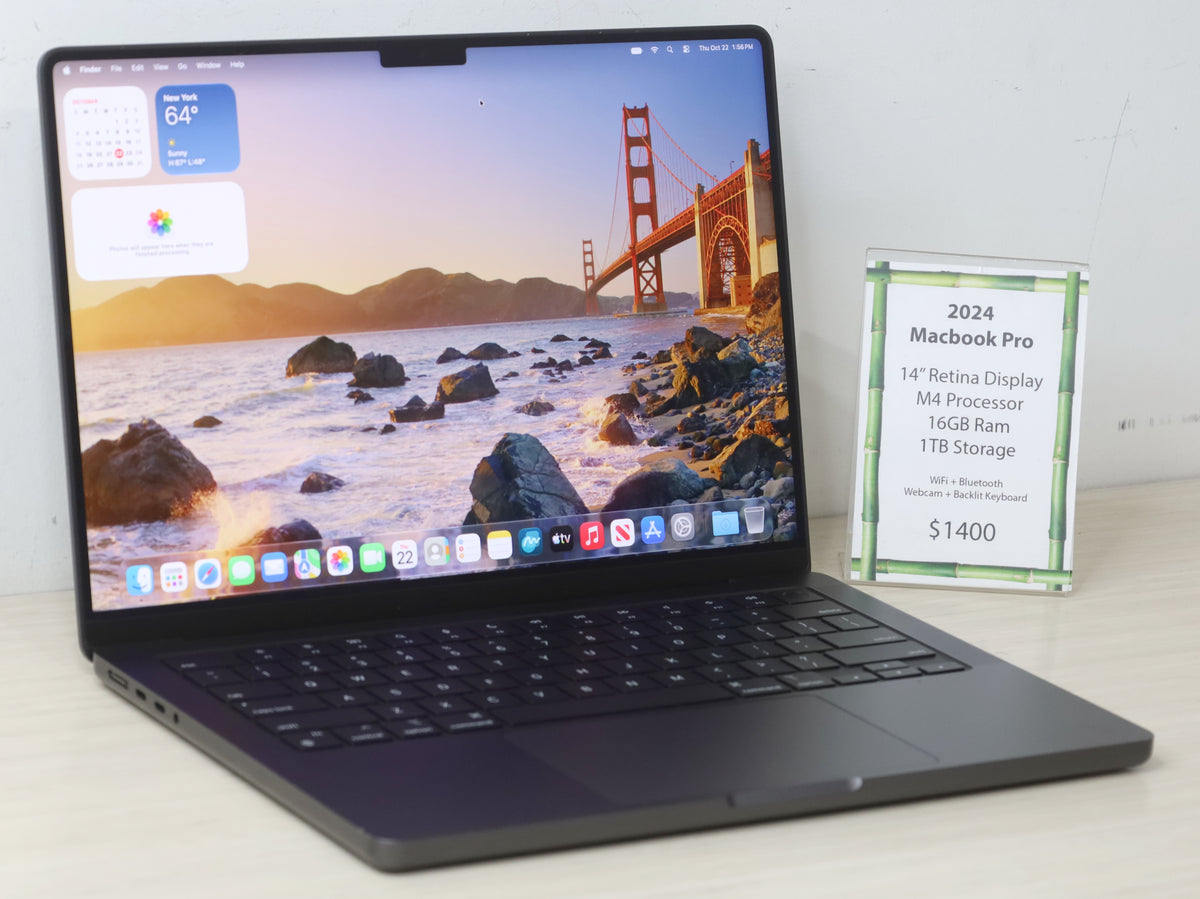 2024 MacBook Pro - 14" Retina Display, M4 Processor, 16GB Ram, 1TB Storage