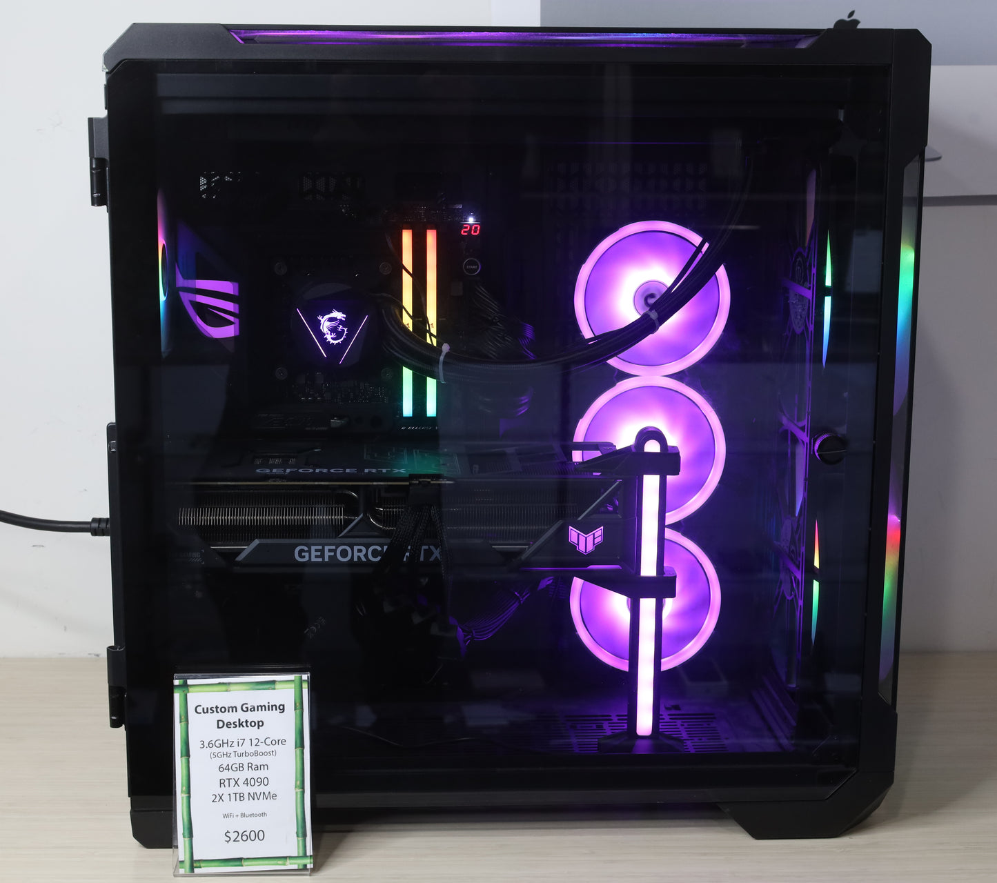 Custom Gaming Desktop - 3.6GHz i7, RTX 4090, 64GB Ram, 2X 1TB SSD