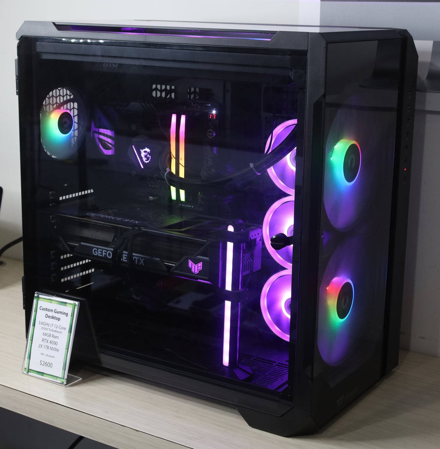 Custom Gaming Desktop - 3.6GHz i7, RTX 4090, 64GB Ram, 2X 1TB SSD