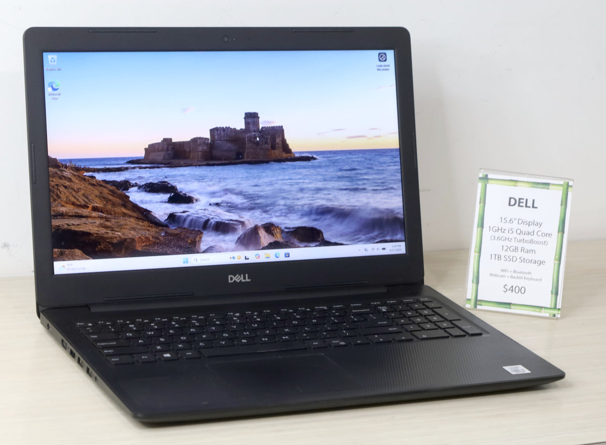 Dell Laptop - 15.6" Display, 1GHz i5, 12GB Ram, 1TB SSD Storage