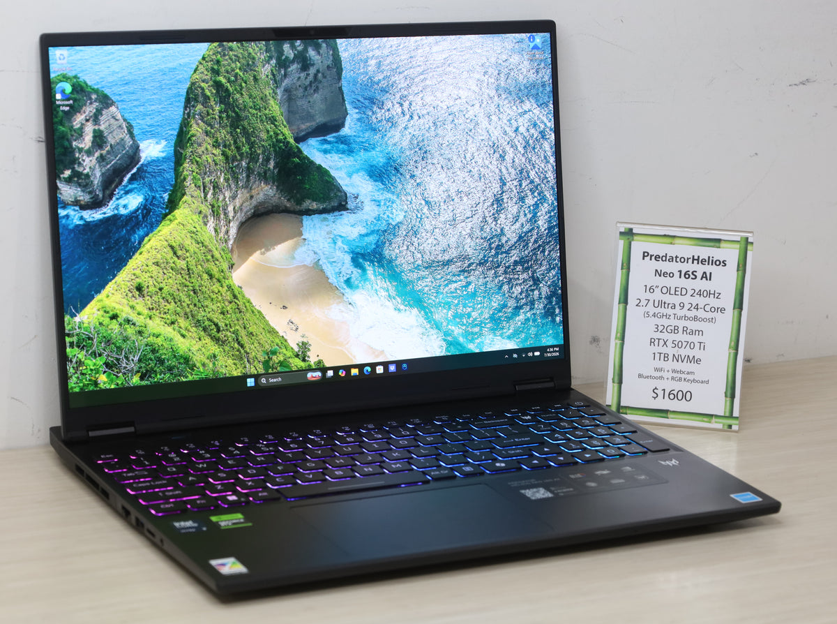 Predator Helios Neo 16S - 16" OLED 240Hz, 2.7 Ultra 9, 32GB Ram, RTX 5070 Ti, 1TB SSD